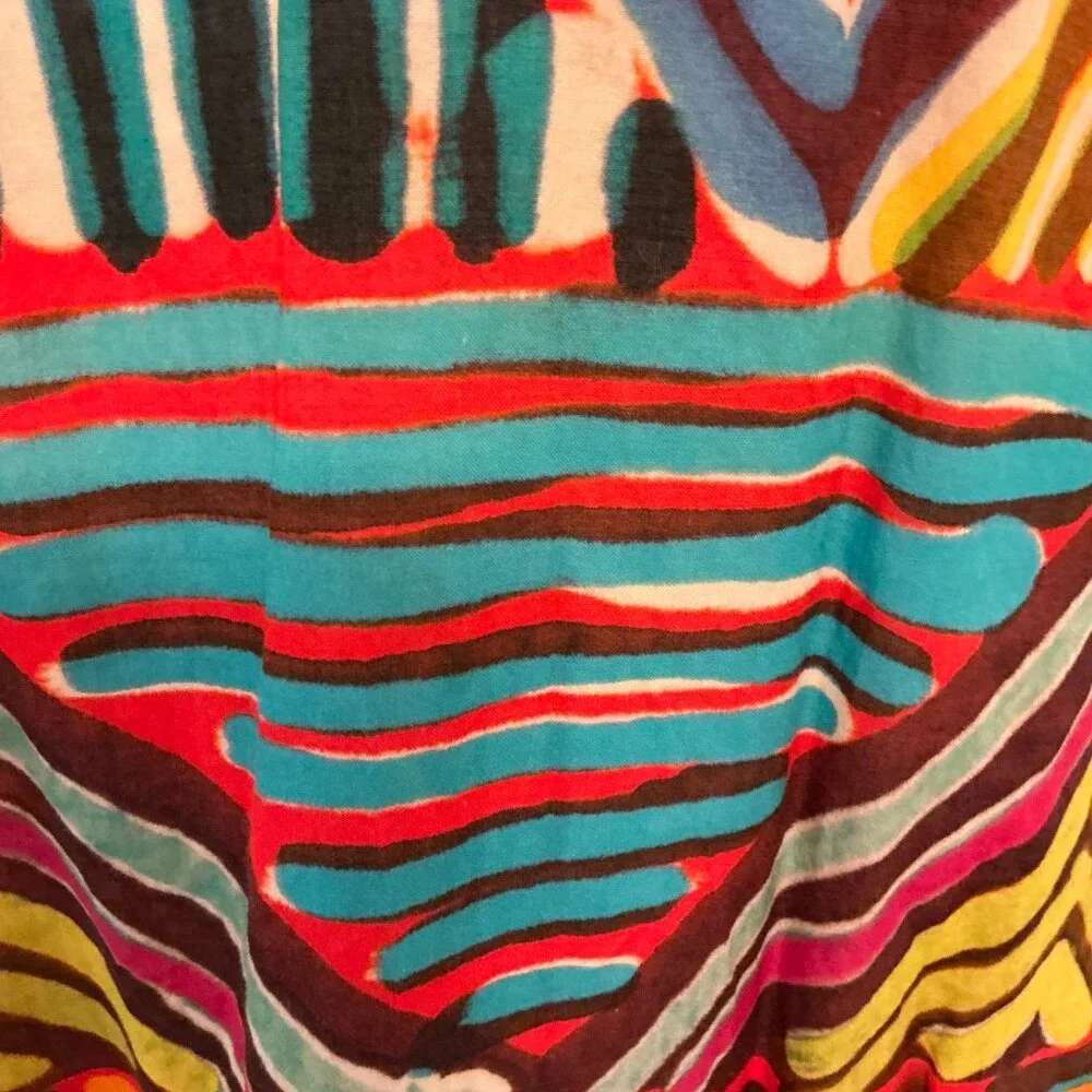 J. Crew Collection Lined Geo Multicolor Brushstroke Halter Dress - Size 2 - Picture 4 of 6